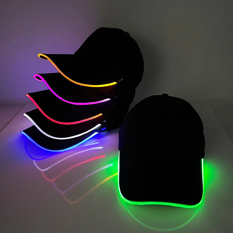 GlowPeak LED kasket – baseballkasket med LED-lys