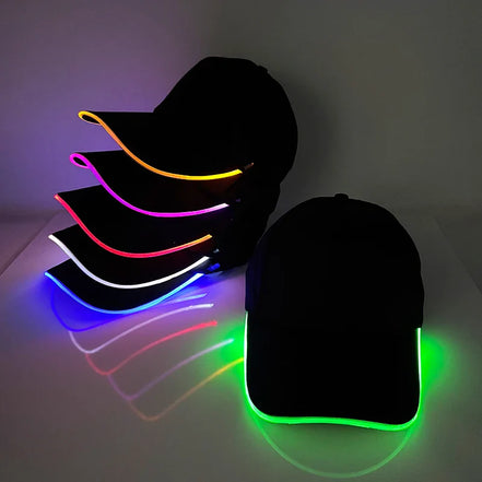 GlowPeak LED kasket – baseballkasket med LED-lys