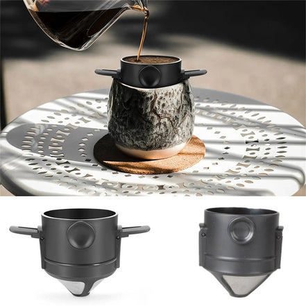FoldBrew RVS Kaffefilter – Sammenklappelig Håndfilter i Rustfrit Stål