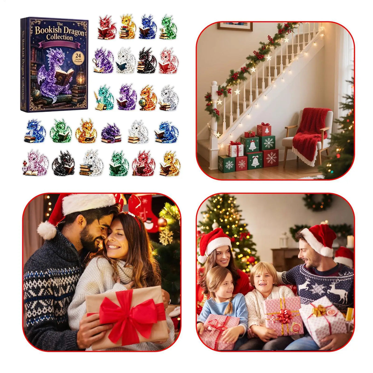 Adventný kalendár s 24 plochými akrylovými figúrkami – Dracovelle