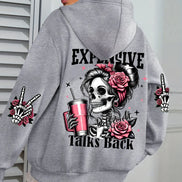 Expensive Talks hættetrøje – unisex sweatshirt med tryk