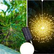 Solarnie zasilana lampa ogrodowa LED o designie fajerwerków - Solviora