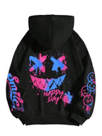 Smiley hættetrøje – unisex hoodie i afslappet pasform