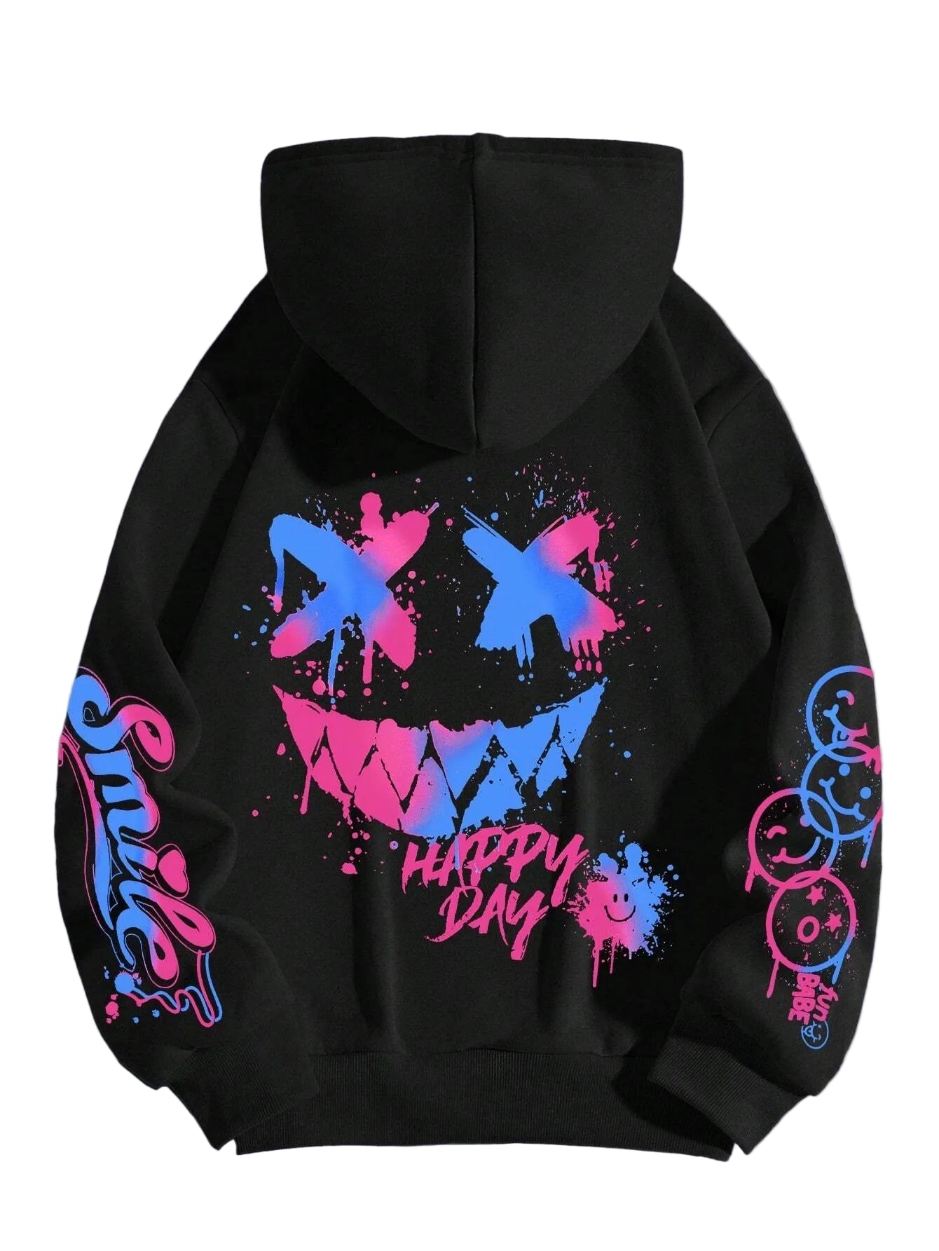 Smiley hættetrøje – unisex hoodie i afslappet pasform