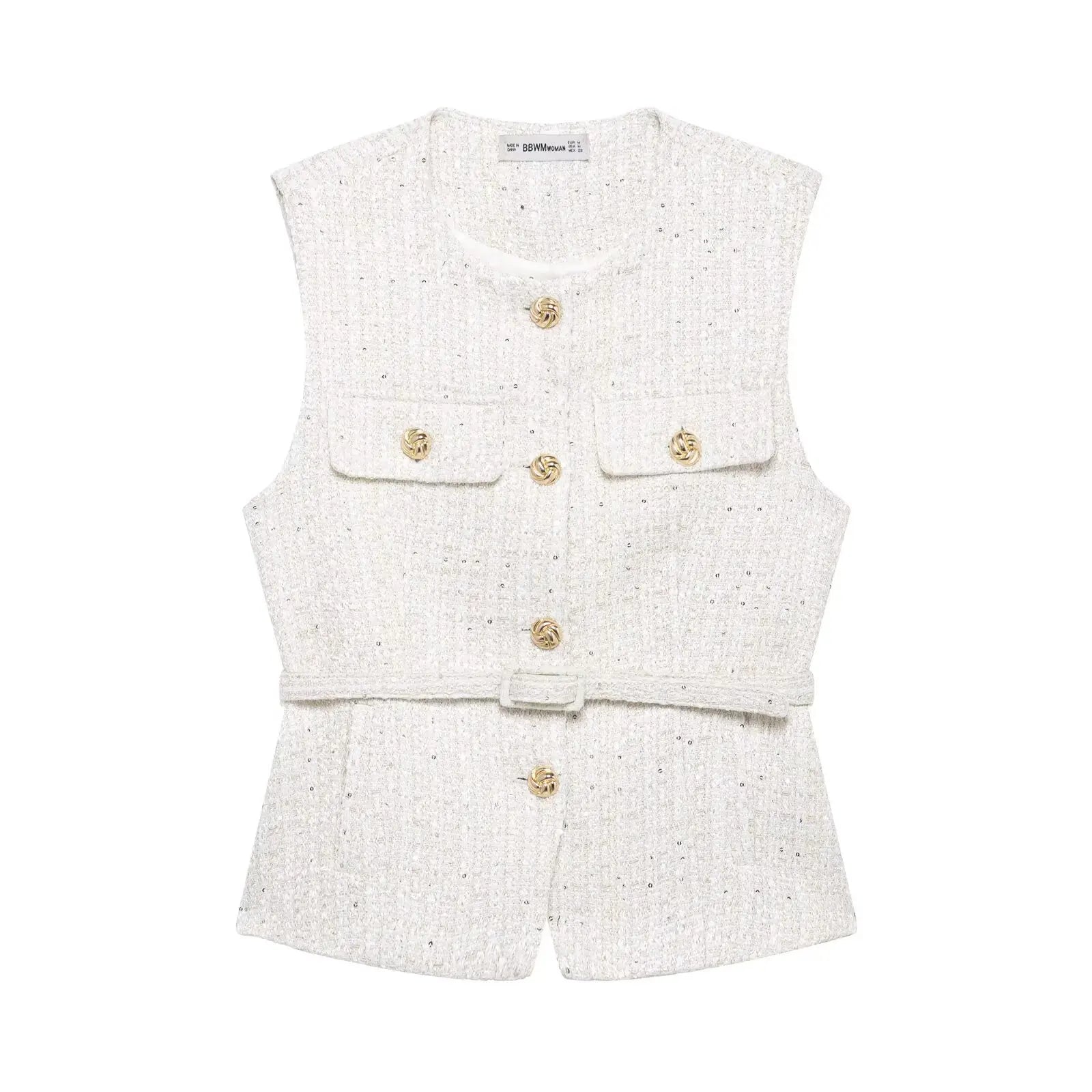 Stilfuld ærmeløs blazer