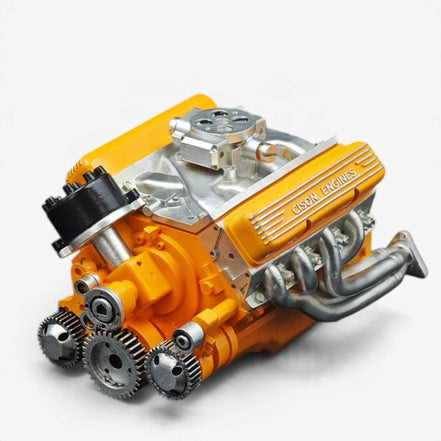 Mini V8 benzinmotor byggesæt med CDI-tænding – Vortexion