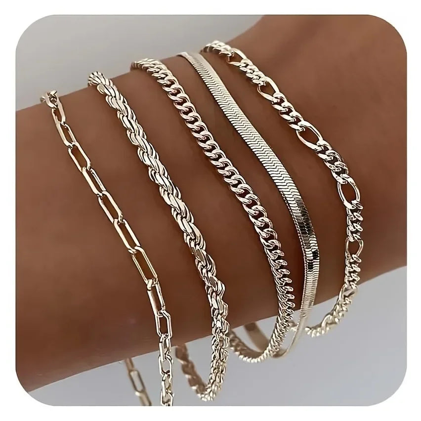 Lagdelte kædearmbånd – Vintage Glam