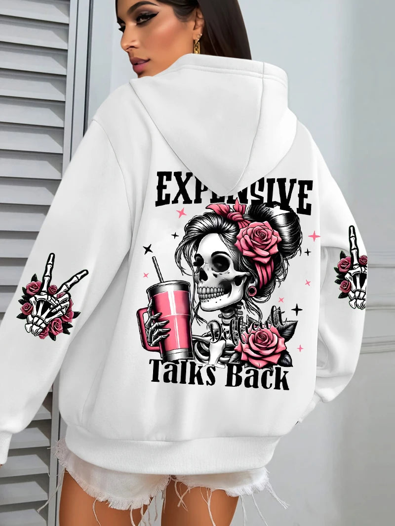Expensive Talks hættetrøje – unisex sweatshirt med tryk