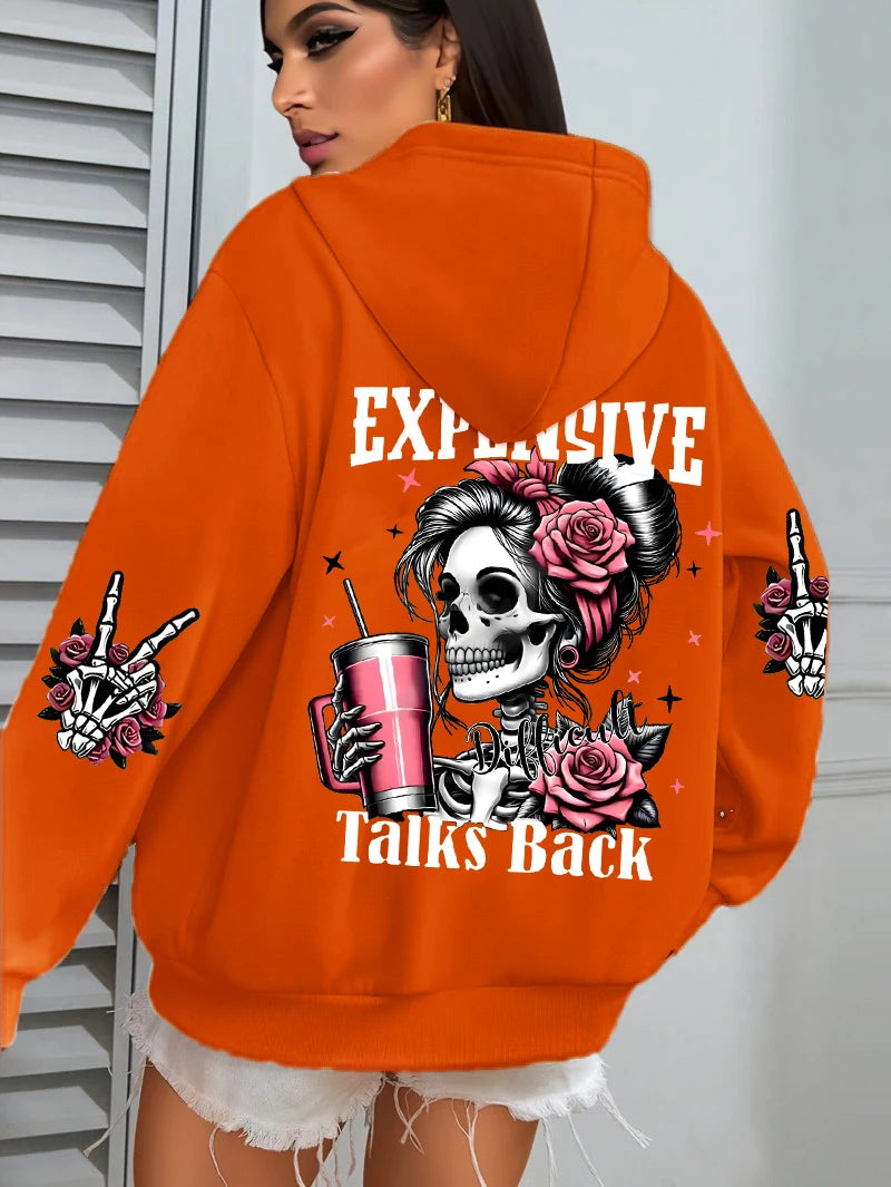 Expensive Talks hættetrøje – unisex sweatshirt med tryk