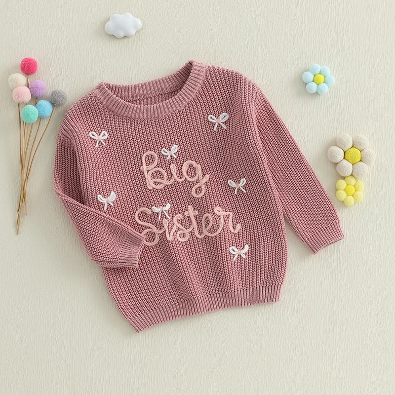 Bella Striktrøje med Broderi