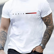 Lorvian T-shirt herre kortærmet bomuld rund hals print