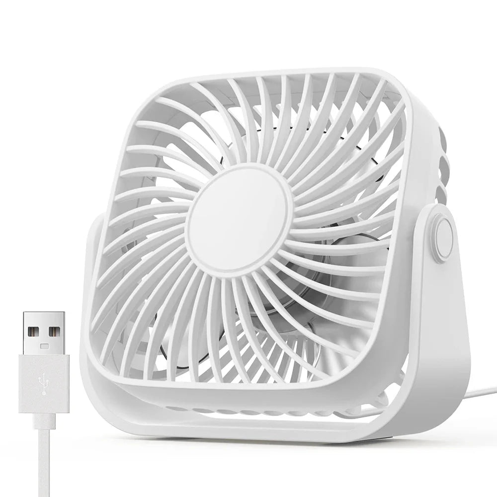 Wentylator biurkowy USB z regulacją 360° i 3 prędkościami – AeroSphere