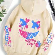 Smiley hættetrøje – unisex hoodie i afslappet pasform