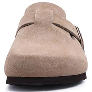 Corvelis Unisex Clogs i Ruskind med Korkfodseng