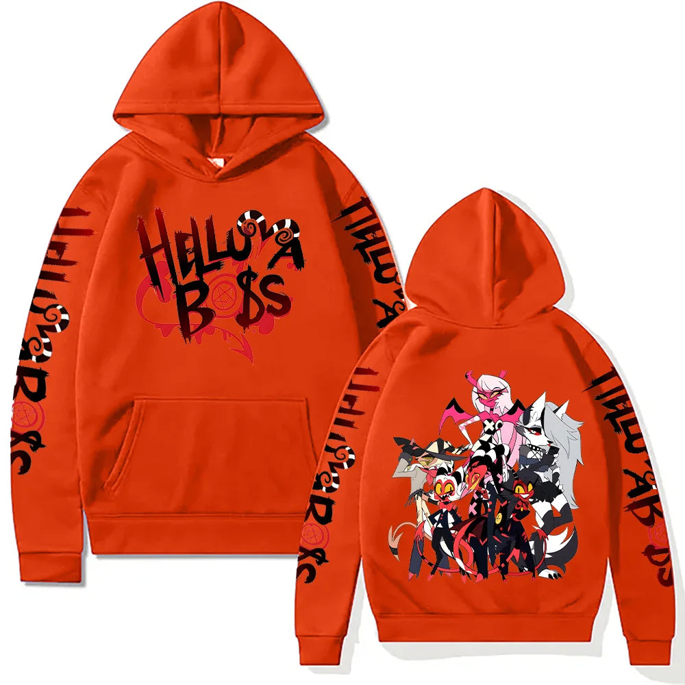 Sorina hættetrøje – unisex sweatshirt med grafisk motiv
