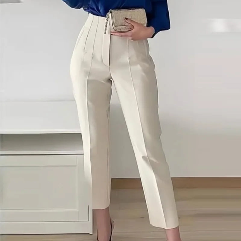 Sleek & Stylish – Cropped bukser med høj talje