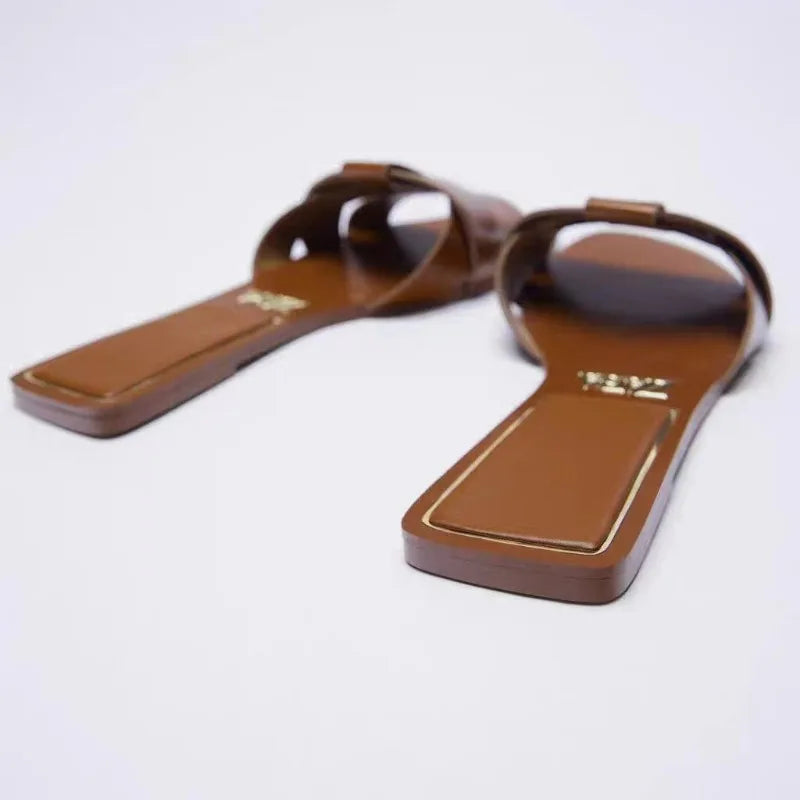 Lunessa dámské sandály – slip-on sandály s mašlí