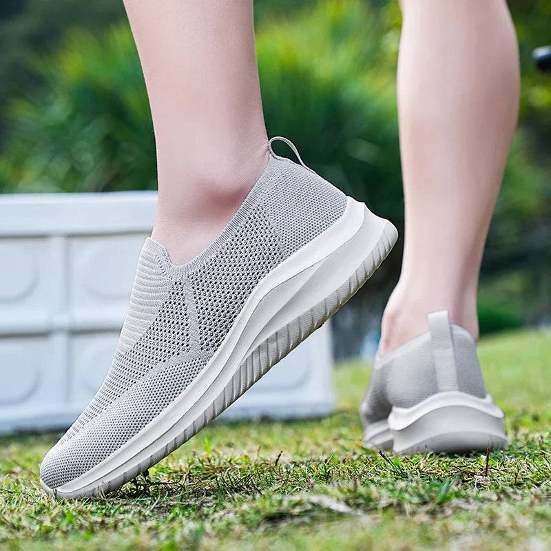 Sorvix Herre Slip-On Sneakers i Åndbart Tekstil