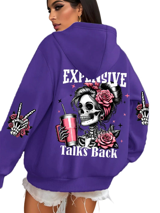 Expensive Talks hættetrøje – unisex sweatshirt med tryk