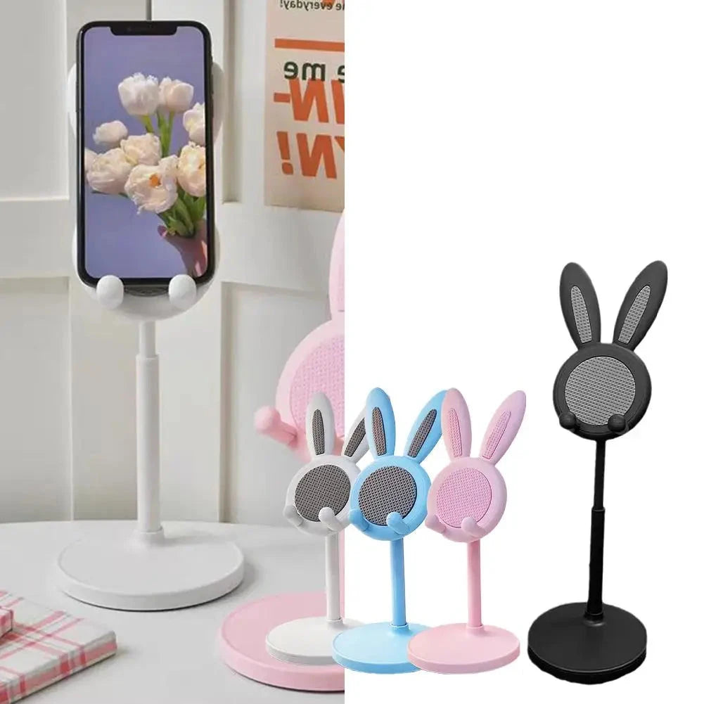 Nastavitelný stolní držák na smartphone s designem králíčka – Movella
