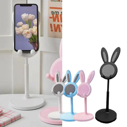 Nastavitelný stolní držák na smartphone s designem králíčka – Movella