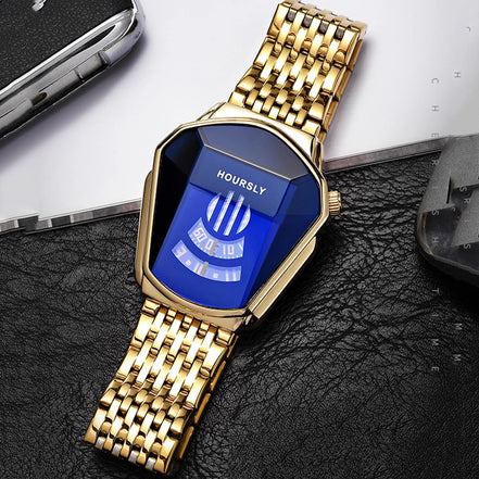 Ravion Steel Quartz Watch – Vandafvisende herreur med rustfri stålkæde
