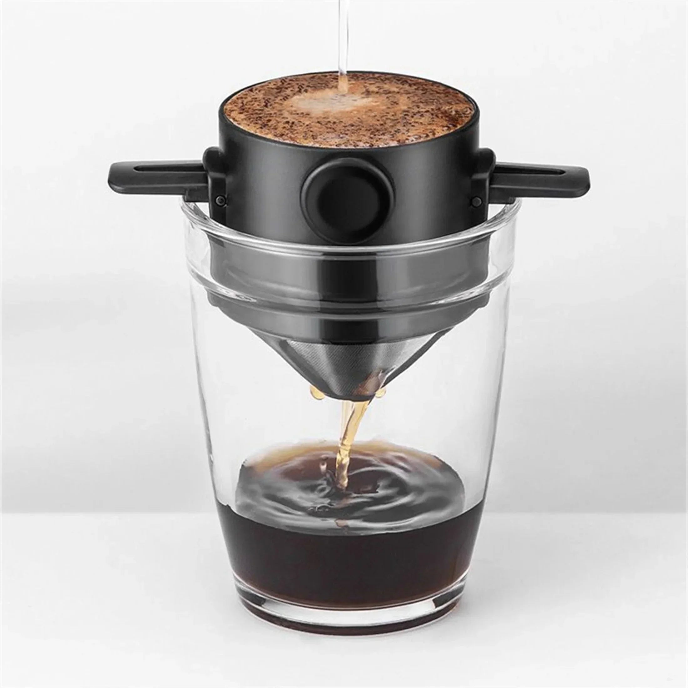 FoldBrew RVS Kaffefilter – Sammenklappelig Håndfilter i Rustfrit Stål