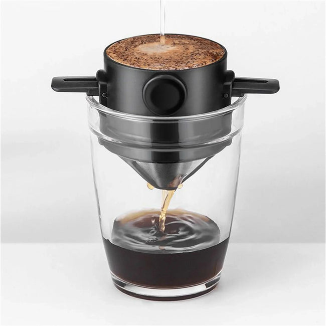 FoldBrew RVS Kaffefilter – Sammenklappelig Håndfilter i Rustfrit Stål