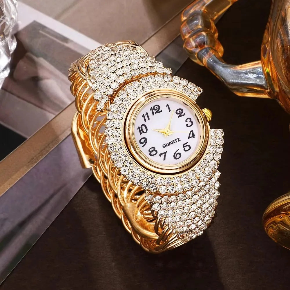 Luksuriøst kvartsur til kvinder – tidløs elegance med diamanter
