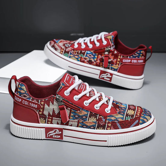 Virexo férfi sneaker fűzővel és hálós felsőrésszel