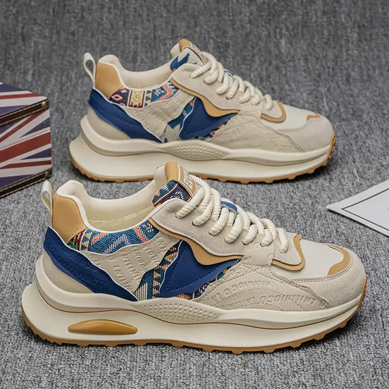 Darex unisex sneakers med snørelukning og struktureret sål i syntetisk materiale