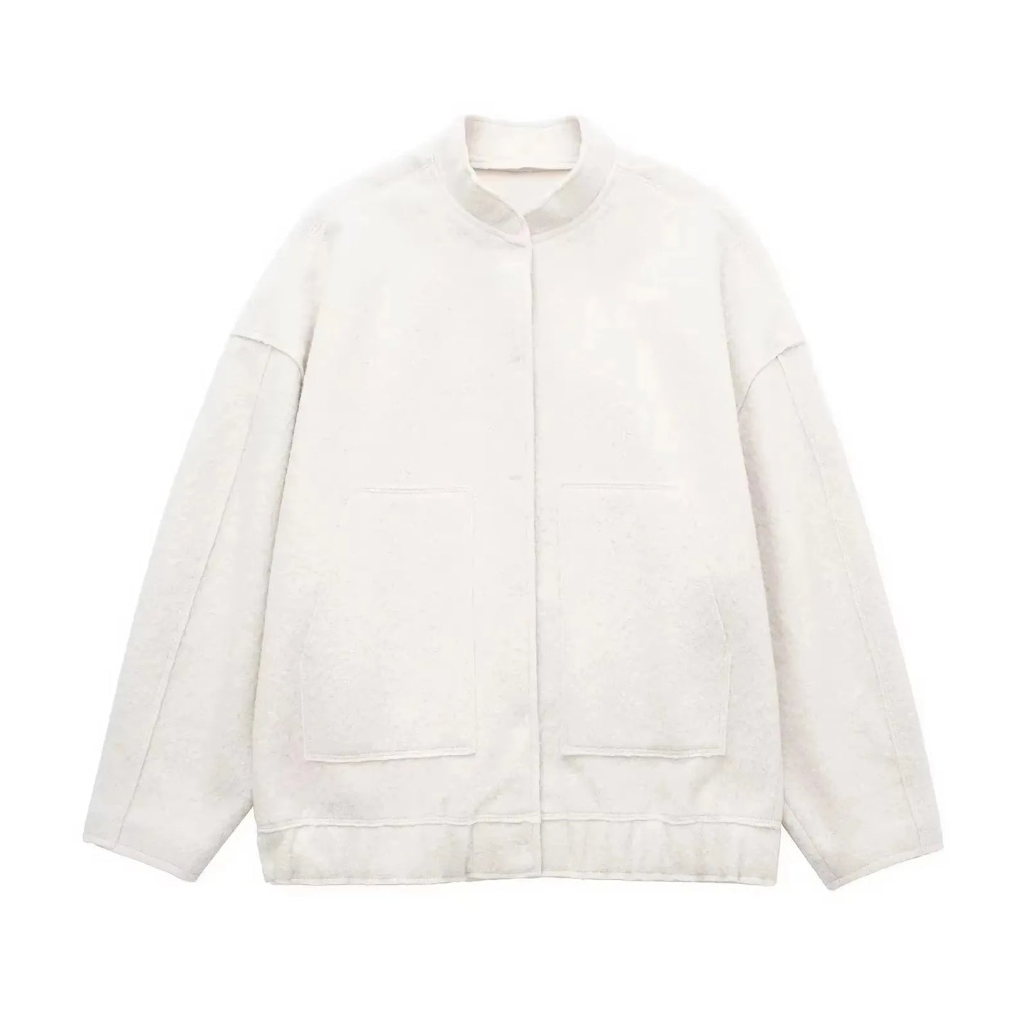 Melira jakke til kvinder – enkel kort jakke med lommer og knaplukning