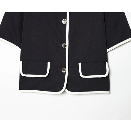 Cropped blazer med korte ærmer og lommer – Mirella