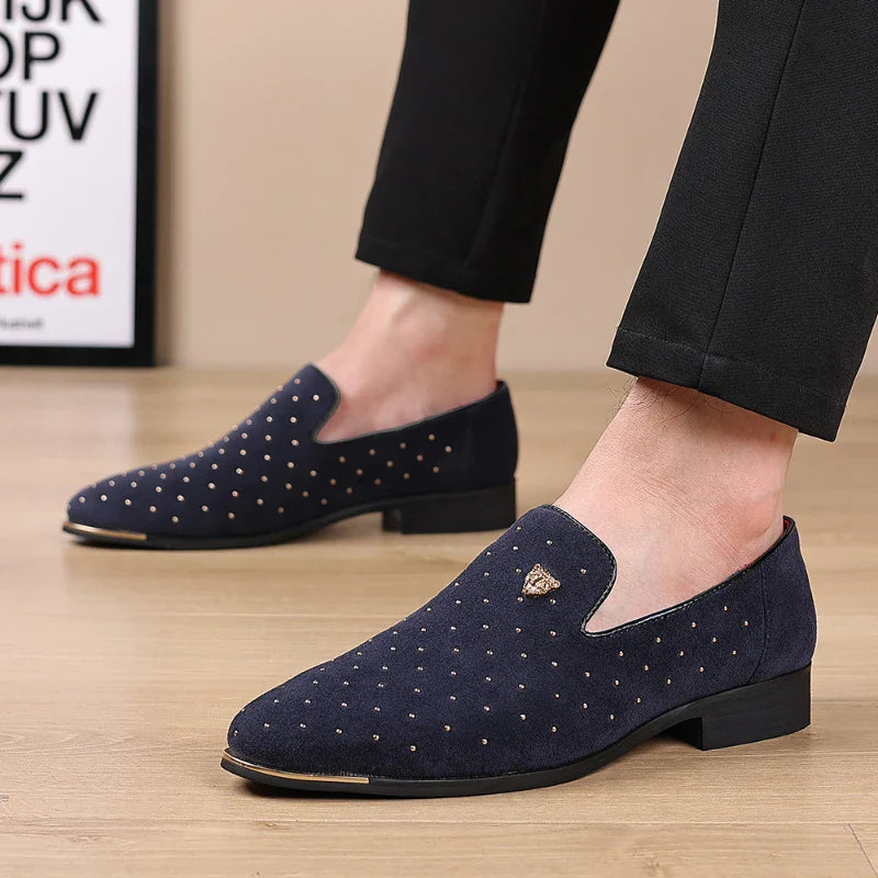 Zanvero herreloafer med slip-on og spids tå