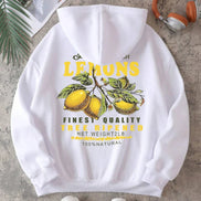 Lemon Hoodie med citronprint
