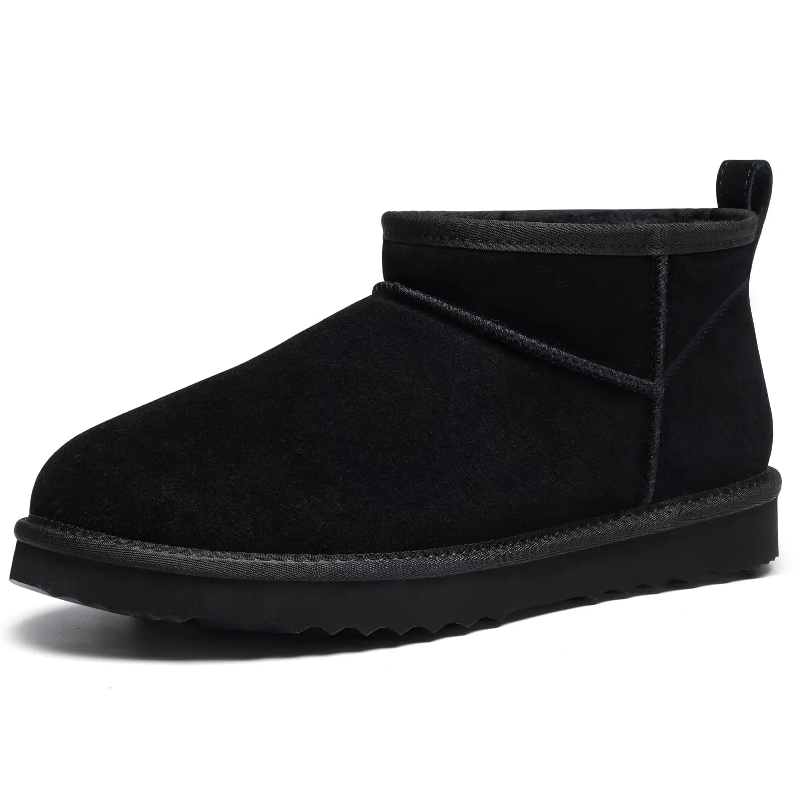 Dameboots i ruskind med varm foring
