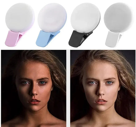 Dobíjecí LED světlo na selfie s klipem a 3 úrovněmi svícení - Lumivex