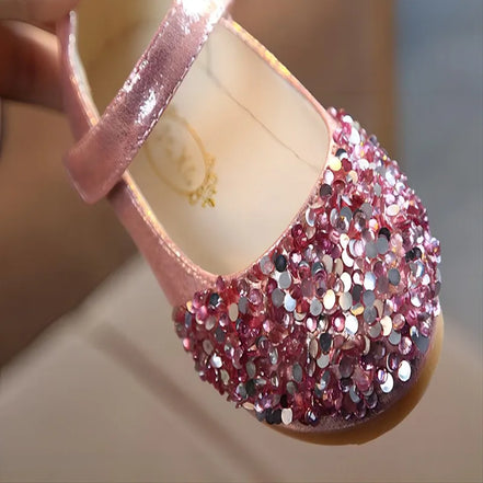Lunaria glitter sandaler – velcro lukning