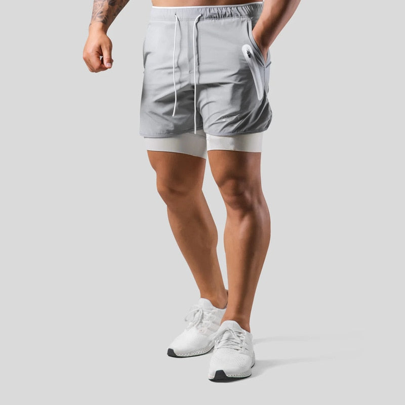 Axton 2-i-1 sportsshorts – let design med inderlag