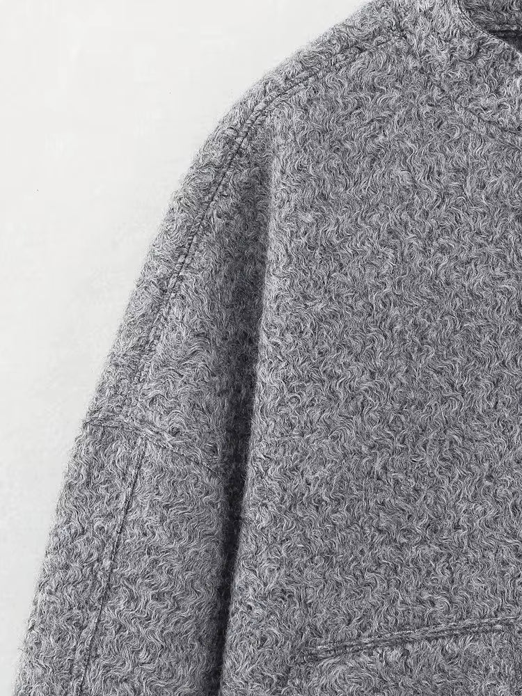 Melira jakke til kvinder – enkel kort jakke med lommer og knaplukning