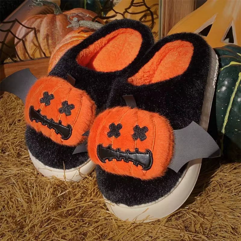 Halloween hjemmesko med cartoon-design og skridsikker sål – Noxvani