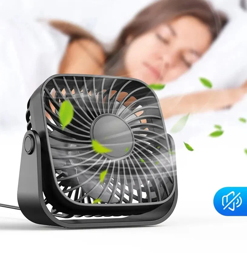 Wentylator biurkowy USB z regulacją 360° i 3 prędkościami – AeroSphere