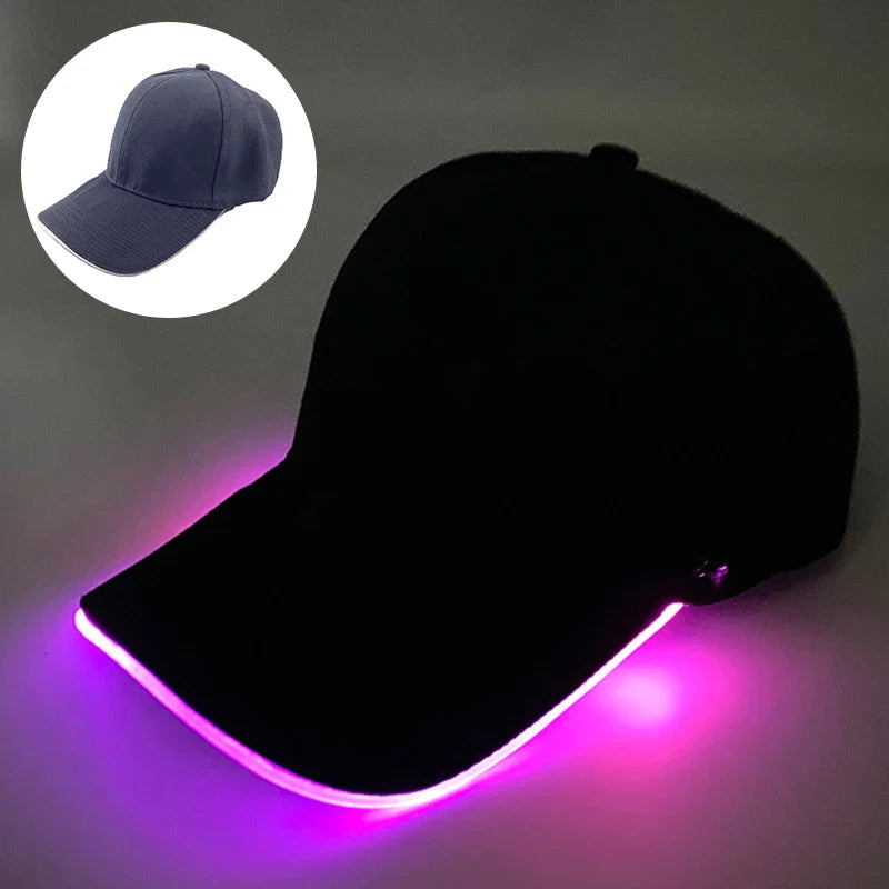 GlowPeak LED kasket – baseballkasket med LED-lys