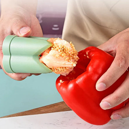 Corexa kernefjerner til peberfrugt og chili i kompakt design