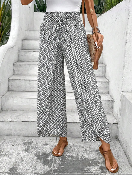 Paisoria dame culotte – vide bukser med paisley mønster og elastisk talje