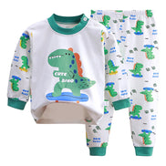 Uniro børnepyjamas – Unisex sæt med print til efterår og indendørs brug