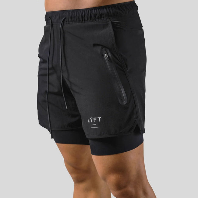Axton 2-i-1 sportsshorts – let design med inderlag