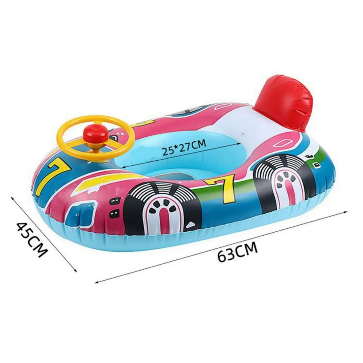 SplashRide nafukovací plavecký kruh – dětský kruh s designem auta