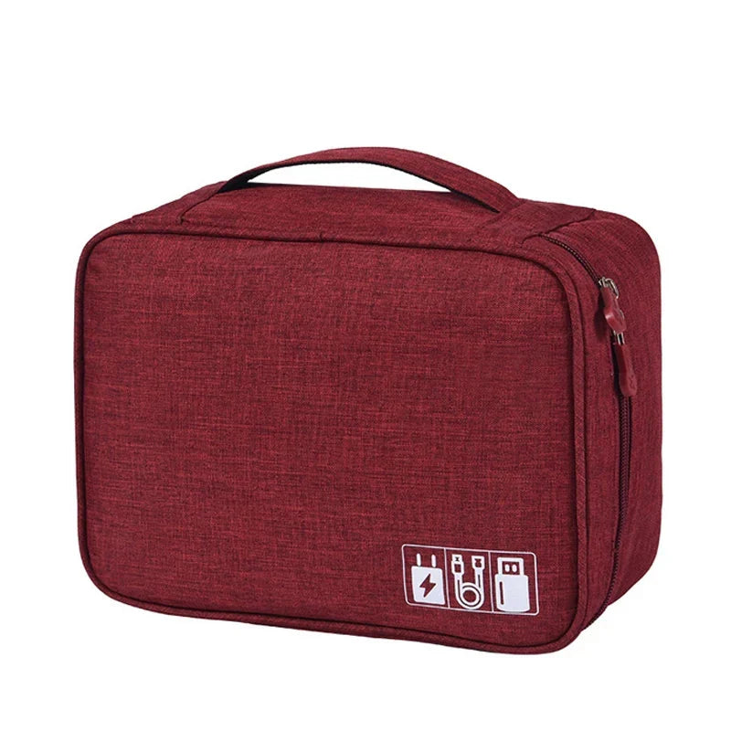 Cordiva Square organizer – kabeltaske med lynlås og ruminddeling