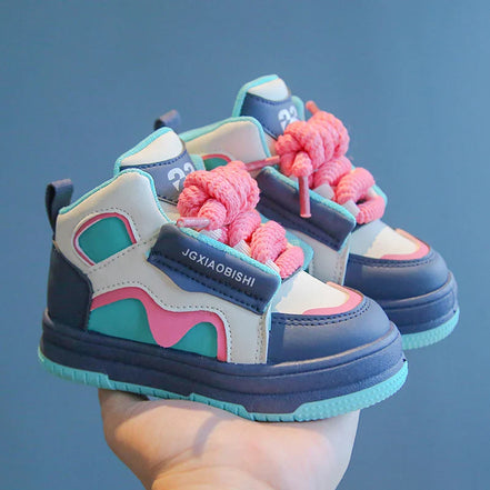 Nordivo børne high-top sneakers med ankelskaft og snørelukning